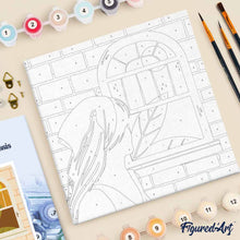 Afbeelding in Gallery-weergave laden, Mini Schilderen op Nummer met Frame - Vrouw met hoofddoek