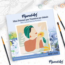 Afbeelding in Gallery-weergave laden, Mini Schilderen op Nummer met Frame - Vrouw met groene tulband