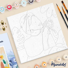 Afbeelding in Gallery-weergave laden, Mini Schilderen op Nummer met Frame - Vrouw met groene tulband