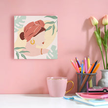 Afbeelding in Gallery-weergave laden, Mini Schilderen op Nummer met Frame - Vrouw met tulband in profiel