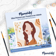 Afbeelding in Gallery-weergave laden, Mini Schilderen op Nummer met Frame - Peinzende vrouw