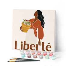Afbeelding in Gallery-weergave laden, Mini Peinture par Numéros petit format 20x20cm avec cadre Liberté