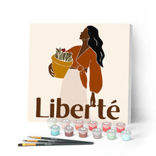 Afbeelding in Gallery-weergave laden, Mini Peinture par Numéros petit format 20x20cm avec cadre Liberté