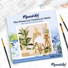 Afbeelding in Gallery-weergave laden, Mini Schilderen op Nummer met Frame - Vrouw en boeket