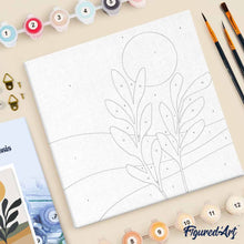 Afbeelding in Gallery-weergave laden, Mini Schilderen op Nummer met Frame - Landschap en planten