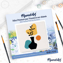 Afbeelding in Gallery-weergave laden, Mini Schilderen op Nummer met Frame - Plant en zwarte vaas