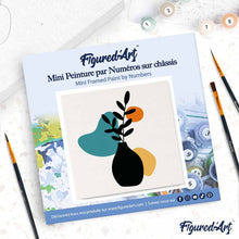 Afbeelding in Gallery-weergave laden, Mini Schilderen op Nummer met Frame - Plant en blauwe vaas