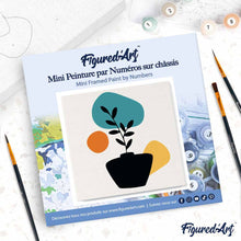 Afbeelding in Gallery-weergave laden, Mini Schilderen op Nummer met Frame - Plant en zwarte pot