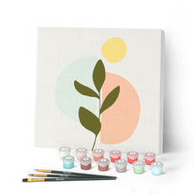 Afbeelding in Gallery-weergave laden, Mini Peinture par Numéros petit format 20x20cm avec cadre Plante 3