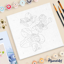 Afbeelding in Gallery-weergave laden, Mini Schilderen op Nummer met Frame - Orchideebloemen