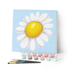 Afbeelding in Gallery-weergave laden, Mini Peinture par Numéros petit format 20x20cm avec cadre Jolie Marguerite