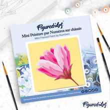 Afbeelding in Gallery-weergave laden, Mini Schilderen op Nummer met Frame - Roze bloem
