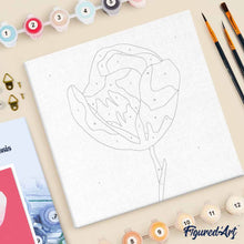 Afbeelding in Gallery-weergave laden, Mini Schilderen op Nummer met Frame - Tulp aan stengel