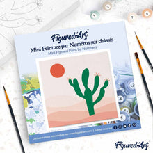 Afbeelding in Gallery-weergave laden, Mini Schilderen op Nummer met Frame - Cactus
