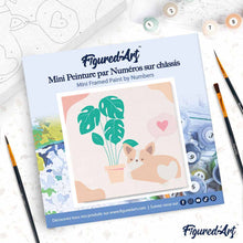 Afbeelding in Gallery-weergave laden, Mini Schilderen op Nummer met Frame - Verliefd hondje
