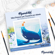 Afbeelding in Gallery-weergave laden, Mini Schilderen op Nummer met Frame - Blauwe walvis