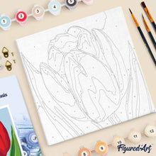 Afbeelding in Gallery-weergave laden, Mini Schilderen op Nummer met Frame - Rode tulp