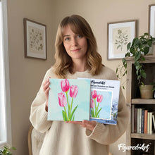 Afbeelding in Gallery-weergave laden, Mini Schilderen op Nummer met Frame - Tulpen en blauwe hemel