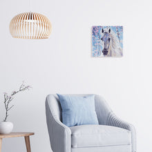 Afbeelding in Gallery-weergave laden, Mini Schilderen op Nummer met Frame - Paard en witte bloemen