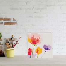 Afbeelding in Gallery-weergave laden, Mini Schilderen op Nummer met Frame - Kleurrijke bloemen