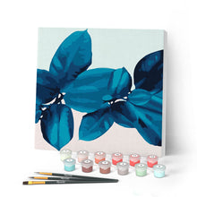 Afbeelding in Gallery-weergave laden, Mini Peinture par Numéros petit format 20x20cm avec cadre Feuillage