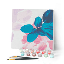 Afbeelding in Gallery-weergave laden, Mini Peinture par Numéros petit format 20x20cm avec cadre Feuillage 2