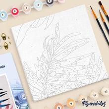 Afbeelding in Gallery-weergave laden, Mini Schilderen op Nummer met Frame - Areca palmblad