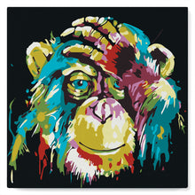 Afbeelding in Gallery-weergave laden, Mini Schilderen op Nummer met Frame - Baviaan Pop Art