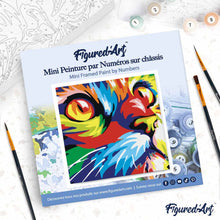 Afbeelding in Gallery-weergave laden, Mini Schilderen op Nummer met Frame - Katachtige Pop Art
