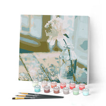 Afbeelding in Gallery-weergave laden, Mini Schilderen op Nummer met Frame - Witte bloem