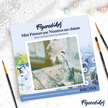 Afbeelding in Gallery-weergave laden, Mini Schilderen op Nummer met Frame - Witte bloem