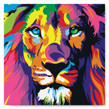 Afbeelding in Gallery-weergave laden, Mini Schilderen op Nummer met Frame - Leeuw Pop Art