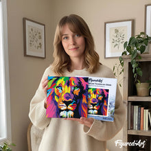 Afbeelding in Gallery-weergave laden, Mini Schilderen op Nummer met Frame - Leeuw Pop Art