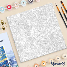 Afbeelding in Gallery-weergave laden, Mini Schilderen op Nummer met Frame - Van Gogh Sterrennacht