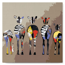 Afbeelding in Gallery-weergave laden, Mini Schilderen op Nummer met Frame - Zebra's van achter