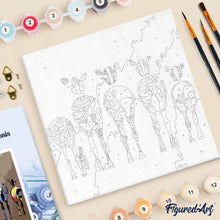 Afbeelding in Gallery-weergave laden, Mini Schilderen op Nummer met Frame - Zebra's van achter