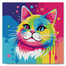 Afbeelding in Gallery-weergave laden, Mini Schilderen op Nummer met Frame - Katten Abstracte Pop-Art