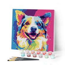Afbeelding in Gallery-weergave laden, Mini Schilderen op Nummer met Frame - Honden Abstracte Pop-Art