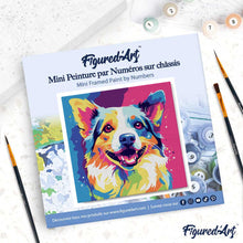 Afbeelding in Gallery-weergave laden, Mini Schilderen op Nummer met Frame - Honden Abstracte Pop-Art