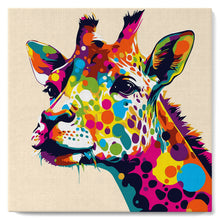 Afbeelding in Gallery-weergave laden, Mini Schilderen op Nummer met Frame - Giraffe Abstracte Pop-Art
