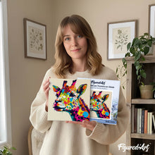 Afbeelding in Gallery-weergave laden, Mini Schilderen op Nummer met Frame - Giraffe Abstracte Pop-Art