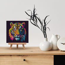 Afbeelding in Gallery-weergave laden, Mini Schilderen op Nummer met Frame - Tijger Abstracte Pop-Art