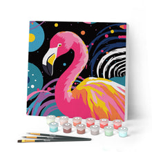 Afbeelding in Gallery-weergave laden, Mini Schilderen op Nummer met Frame - Flamingo Abstracte Pop-Art