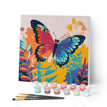 Afbeelding in Gallery-weergave laden, Mini Schilderen op Nummer met Frame - Tropische Vlinder
