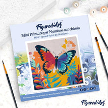 Afbeelding in Gallery-weergave laden, Mini Schilderen op Nummer met Frame - Tropische Vlinder