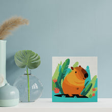 Afbeelding in Gallery-weergave laden, Mini Schilderen op Nummer met Frame - Tropische Capibara
