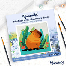 Afbeelding in Gallery-weergave laden, Mini Schilderen op Nummer met Frame - Tropische Capibara