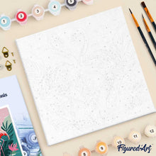 Afbeelding in Gallery-weergave laden, Mini Schilderen op Nummer met Frame - Tropische Flamingo's