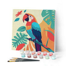 Afbeelding in Gallery-weergave laden, Mini Schilderen op Nummer met Frame - Tropische Papegaai