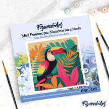 Afbeelding in Gallery-weergave laden, Mini Schilderen op Nummer met Frame - Tropische Toekan